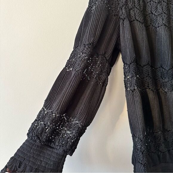 Anthropologie-Deletta Open Lace Off-Shoulder Blouse - Picture 4 of 7